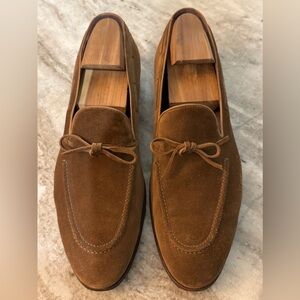 Carmina Tan / Brown Tassel String Loafer 10.5 / US 11.5 Moccasins Slipper Suede